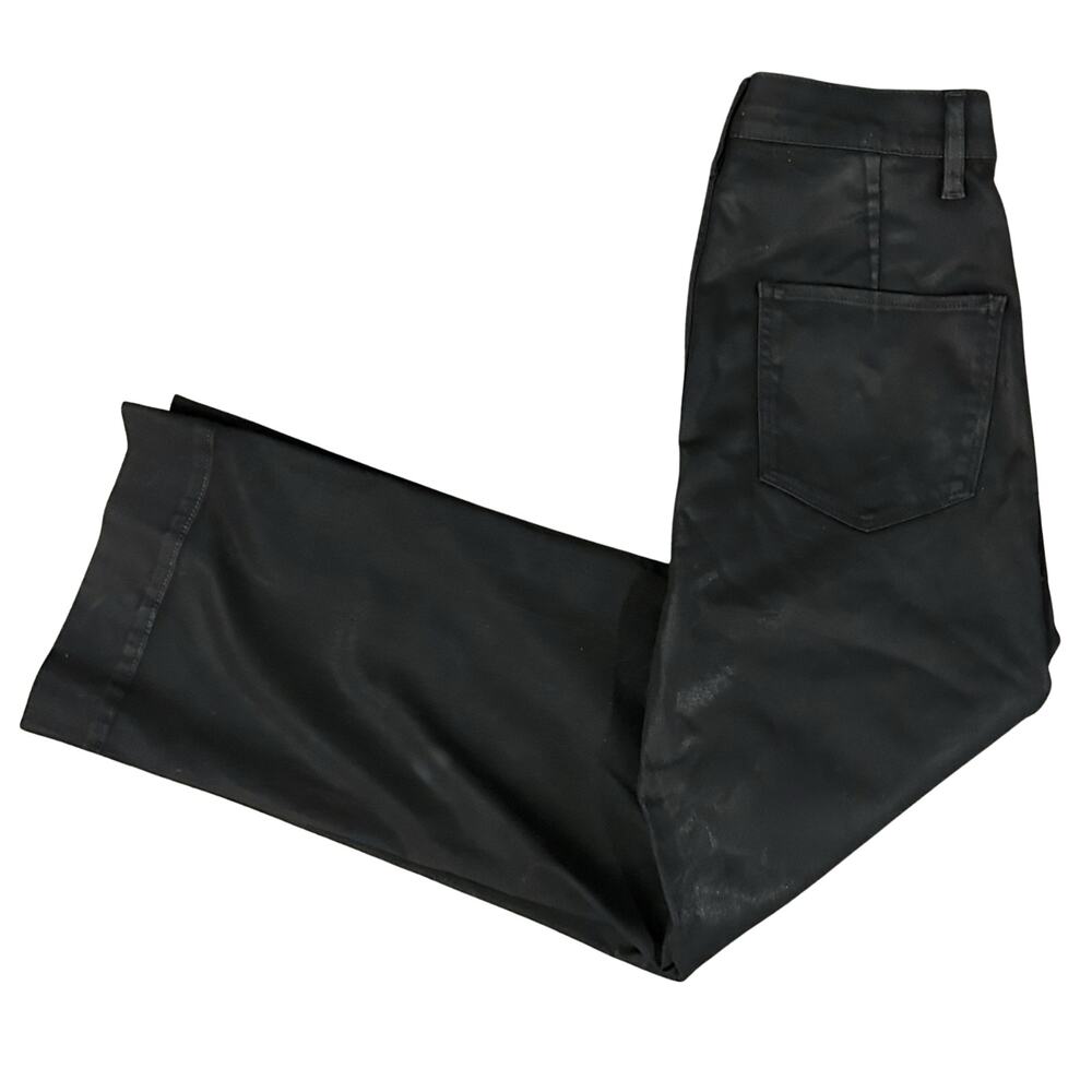 Joe's Jeans Savannah Coated Wide Leg Crop Sailor Button High Rise Black Jeans 26 - Picture 13 of 13